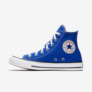 Blue high top Chuck Taylor Converse LN